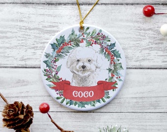 Bichon Frise Dog Christmas Ornament