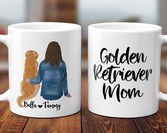 Dog Owner Gift Personalized Golden Retriever Dog Mom Travel Mug Dog Mommy Gift 