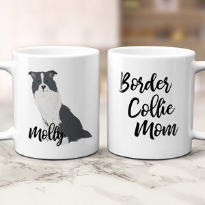 Personalized Border Collie Dog Mom Mug