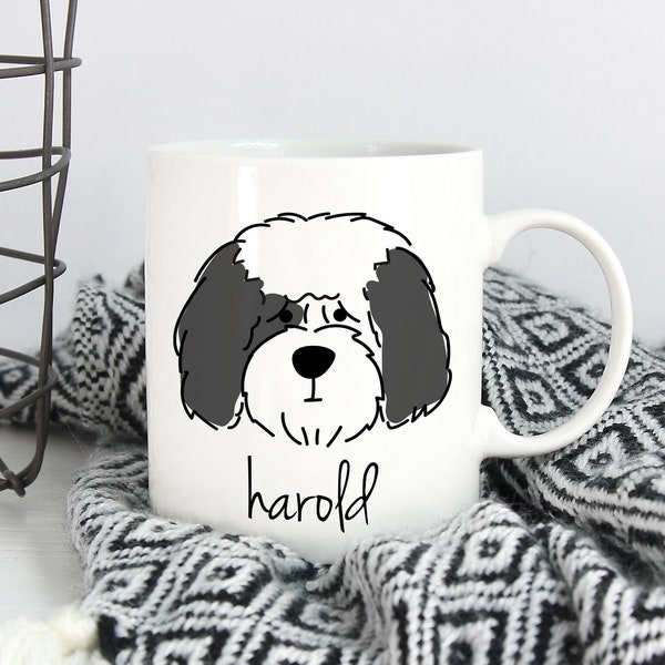 Sheepadoodle Mug, Sheepadoodle Gifts, Dog Mug, Personalized Coffee Mug, Dog Lover Gift