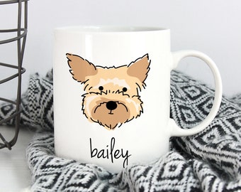 Dog Mug, Yorkie Mug, Yorkshire Terrier Gifts, Dog Lover Gift, Yorkie Gifts, Personalized Coffee Cup
