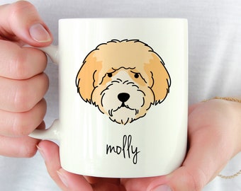 Goldendoodle Mug, Personalized Dog Mug, Dog Lover Coffee Cup, Golden Doodle Dog Mom Mug