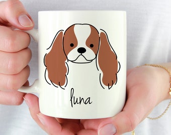 Cavalier King Charles Spaniel Dog Mug, Dog Lover Gift, Personalized Coffee Mug