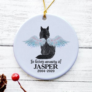 Cat Memorial Ornament, Cat Christmas Ornament, Cat Loss Gift, Pet Loss