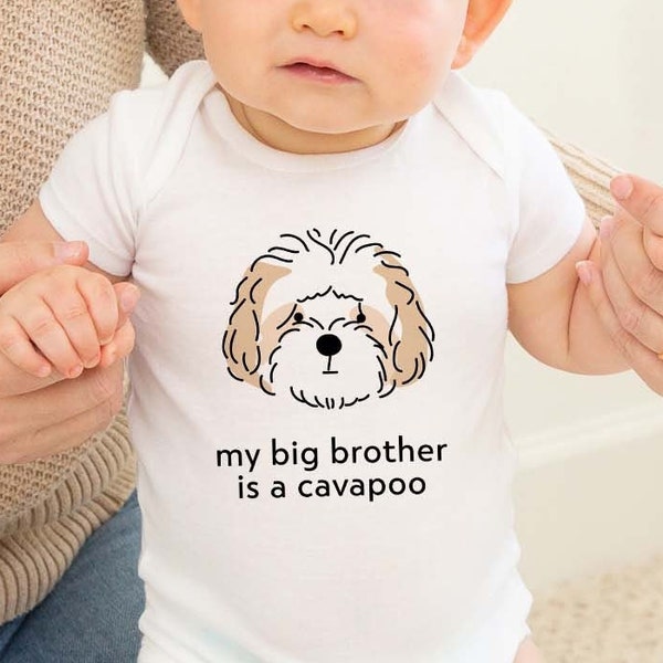 Cavapoo Baby Onesie®, new born baby clothes, baby shower gift, cute dog baby bodysuit, gift for new baby
