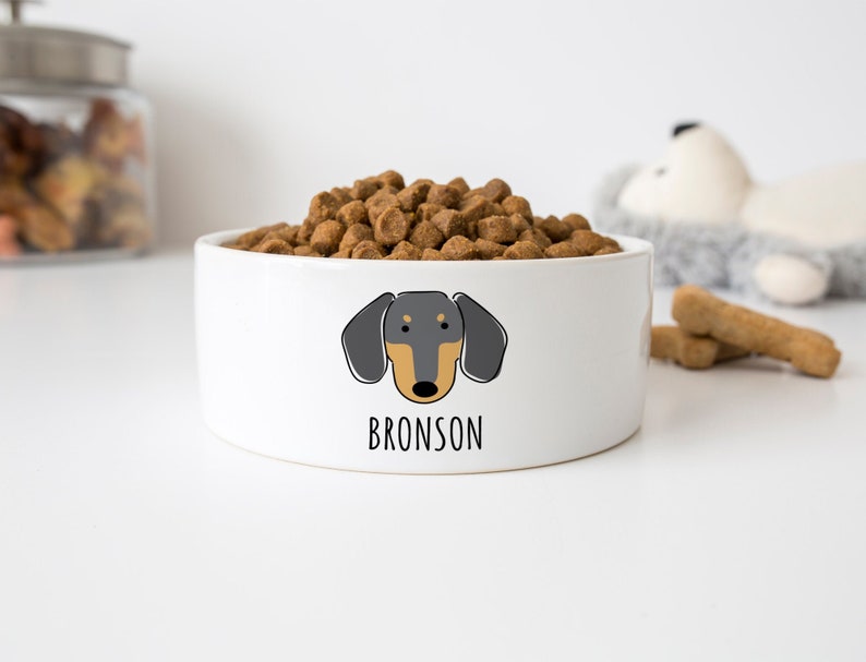 wiener dog gifts sausage dog feeding dish Dog bowl for Dachshund