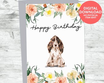 Cocker Spaniel Perro Feliz Día De La Madre Tarjeta Dientes Humor
