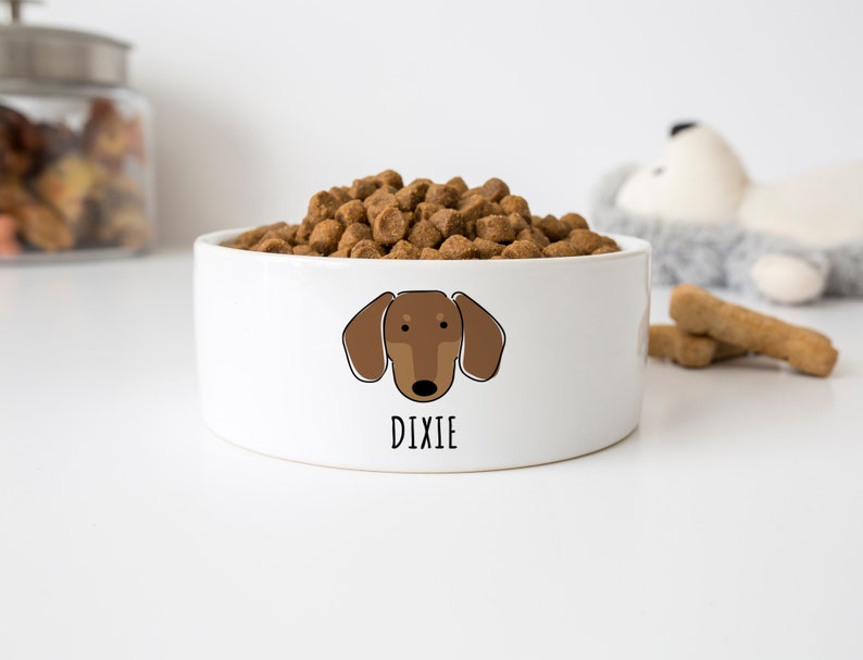 wiener dog gifts sausage dog feeding dish Dog bowl for Dachshund