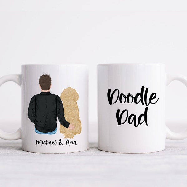 Doodle Dad Mug, Fathers Day Dog Mug, 70+ Breeds to choose from