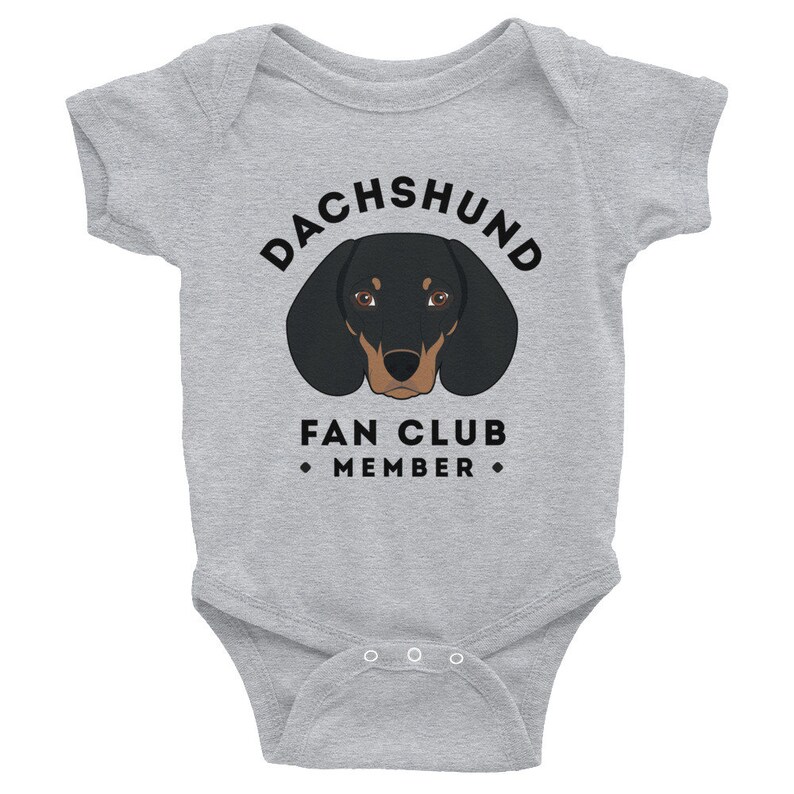 Dachshund fan club baby clothes wiener dog baby gift Etsy