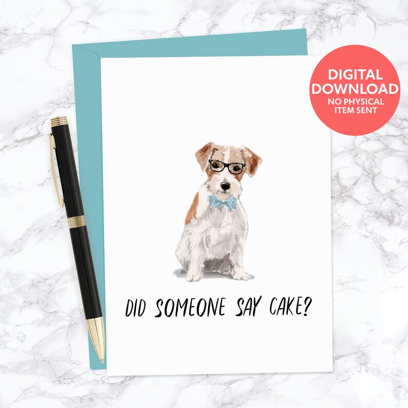 Jack Russell Terrier Dog Birthday Card (6"x 4") - Blank Inside