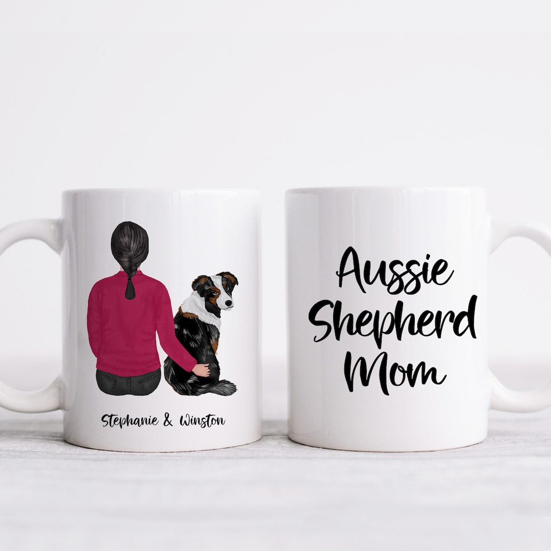 Australian Shepherd Mug, Aussie Shepherd Dog Mom Gift, Shepherd