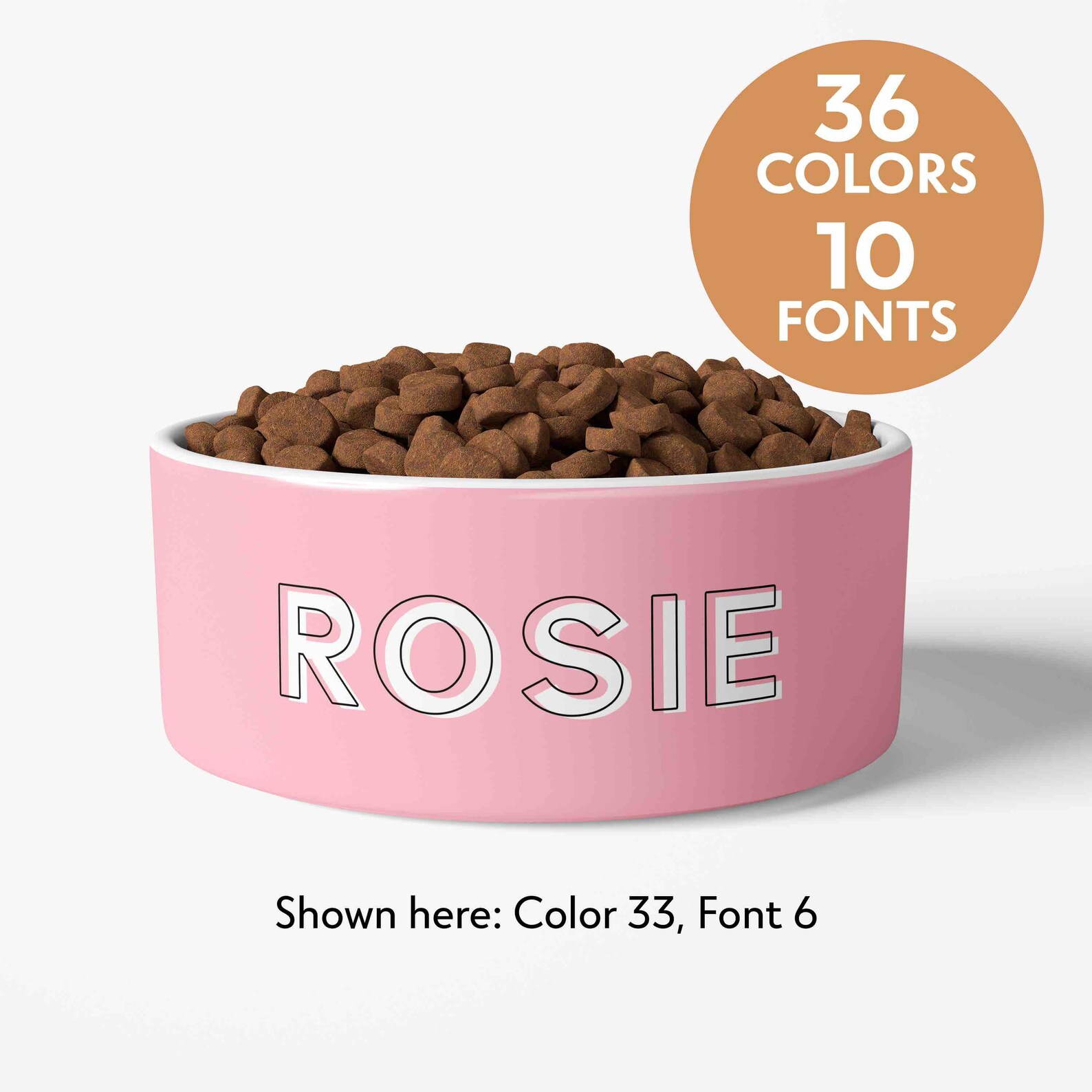 Dog bowl with name custom pet food bowl personalized dog Etsy