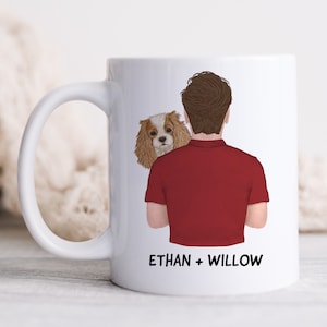 Cavalier King Charles Spaniel Mug, Dog Dad Mug, Man And Dog Mug, Personalized Dog Lover Gift, Best Friends, Fathers Day Gift