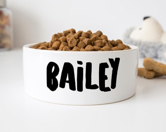 Dog bowl with name, custom pet food bowl, personalized dog feeding bowl, puppy gift