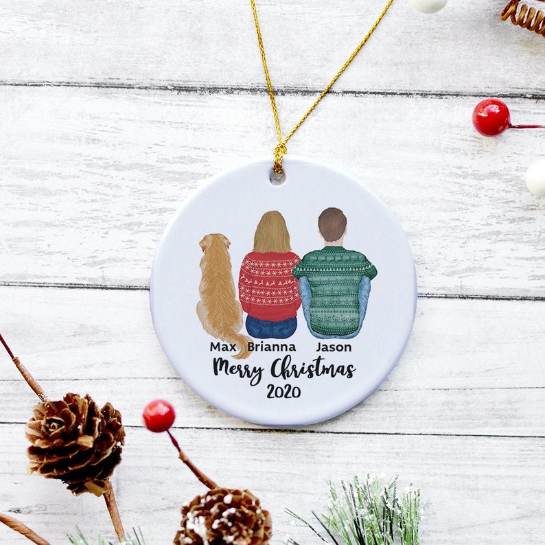 Dog christmas ornament couple ornament dog lover gift Etsy