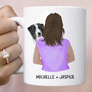 Australian Shepherd Mug, Aussie Shepherd Dog Mom Gift, Woman And Dog Gifts, Dog Lover Gift