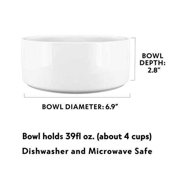Cute Dog Bowl With Name Personalized Pet Food Bowl Samoyed Gifts