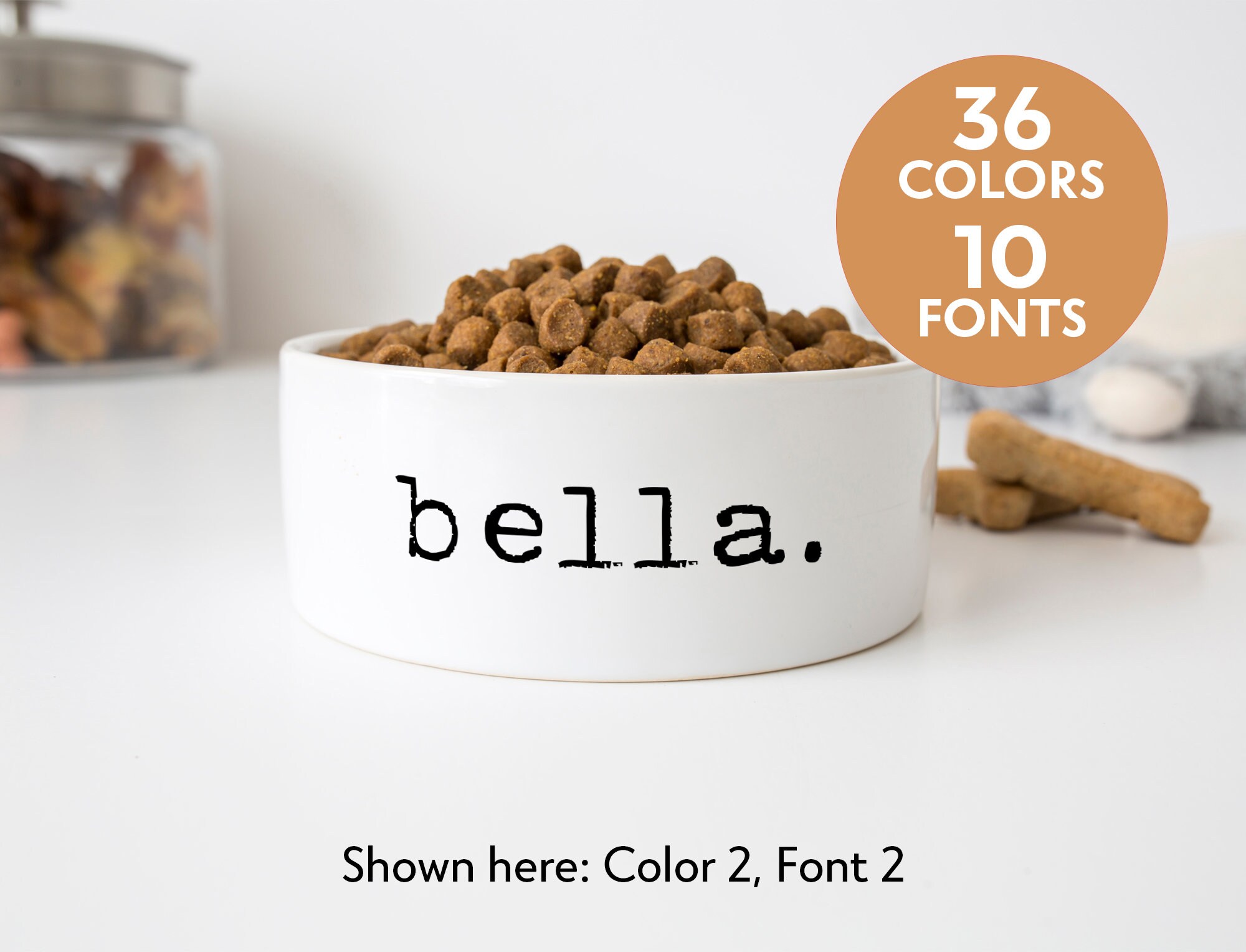 Dog bowl with name custom pet food bowl personalized dog Etsy