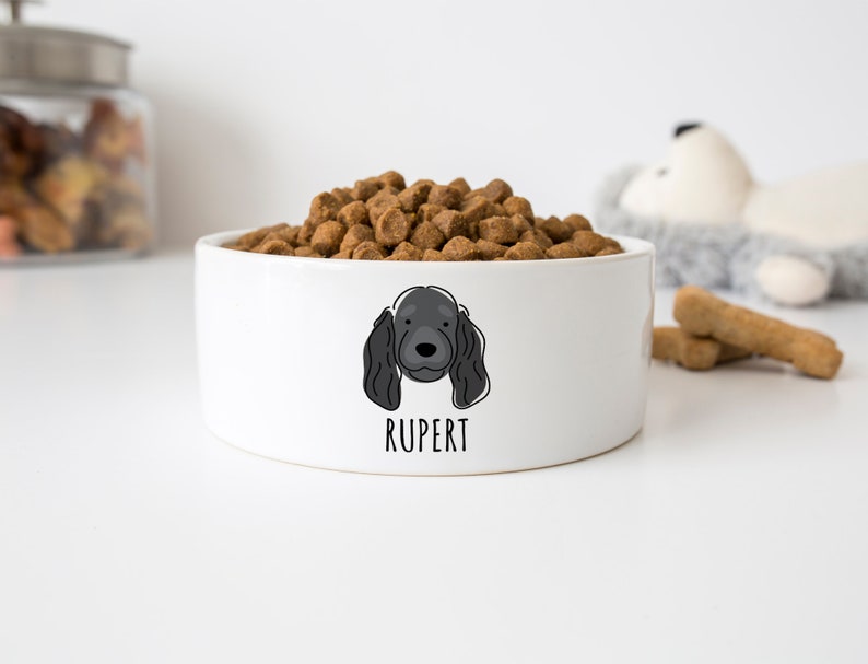 pet food bowl with name Dog bowl for Cocker Spaniel