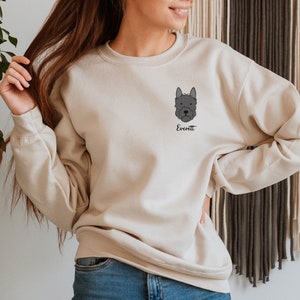 Personalized Scottie Dog Sweatshirt, Scottish Terrier Dog Mom Sweatshirt, Unisex Dog Lover Hoodie, Dog Clothing