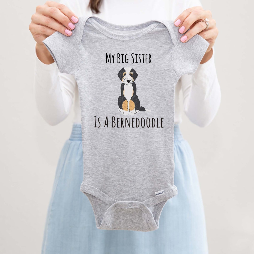 Bernedoodle Baby Onesie®, Cute Dog Baby Clothes, Dog Brother