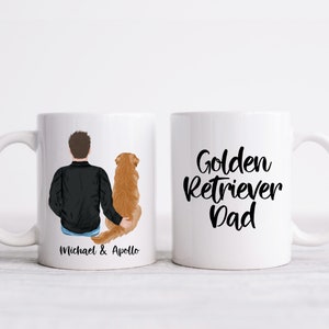 Golden Retriever Mug, Fathers Day Gift From Dog, 70+ Breeds to choose from