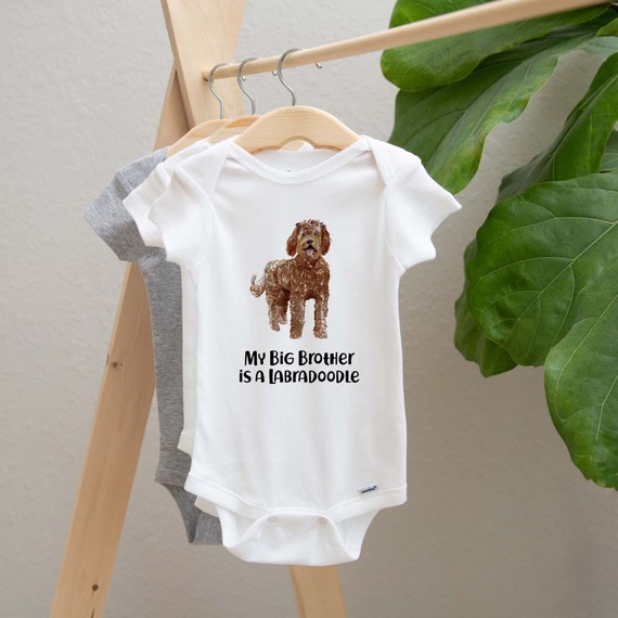 Brown Labradoodle Baby Onesie®, New Born Baby Clothes, Baby Shower