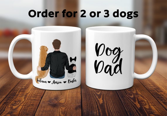Mug Coaster Puppy Fathers Day Funny Gifts From The Dog Novelty Dog Dad Gifts 