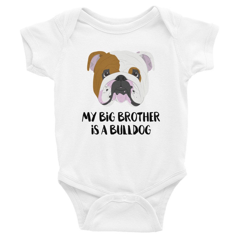 English Bulldog Baby Clothes British Bulldog Baby Gift Etsy