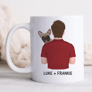 French Bulldog Mug, Dog Dad Mug, Man And Dog Mug, Personalized Dog Lover Gift, Best Friends, Fathers Day Gift