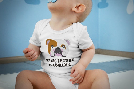 English Bulldog Baby Clothes British Bulldog Baby Gift Etsy