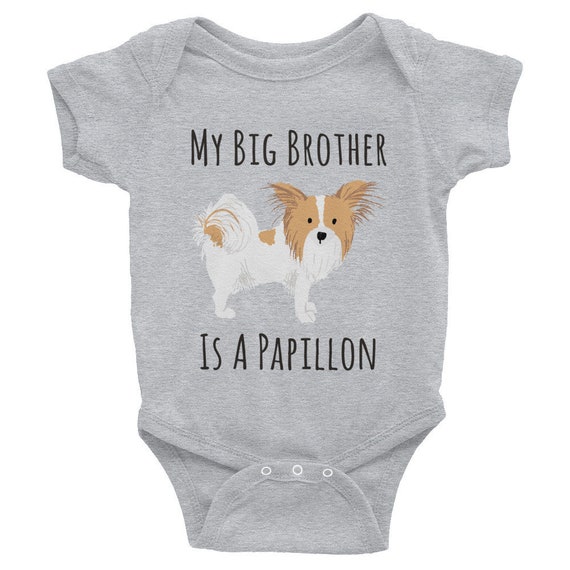 My Big Brother Sister Is A Papillon Baby Bodysuit Etsy My Big Brother Sister Is A Papillon Baby Bodysuit Etsy