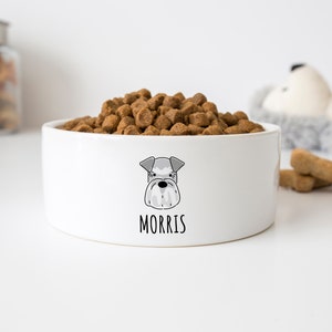 Personalized Dog Bowl For Schnauzer