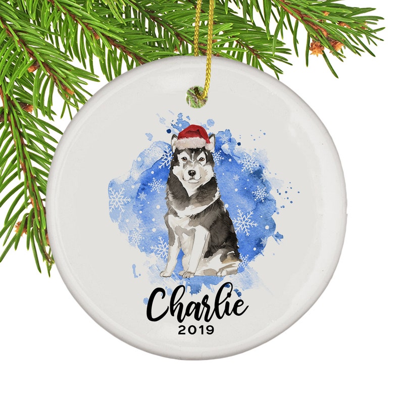malamute christmas ornament