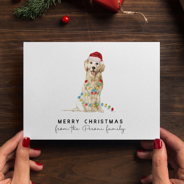 Christmas Cards Golden Retriever Packs Etsy
