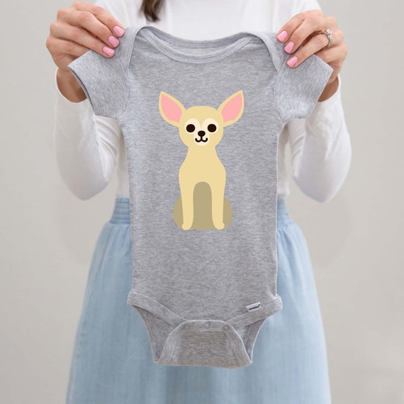 Chihuahua Baby Onesie New Born Baby Clothes Custom Baby Shower Gift Cute Dog Baby Bodysuit Gift for New Baby Etsy UK
