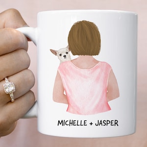 Chihuahua Mug, Chihuahua Dog Mom Gift, Woman And Dog Mug, Personalized Dog Lover Gift, Best Friends