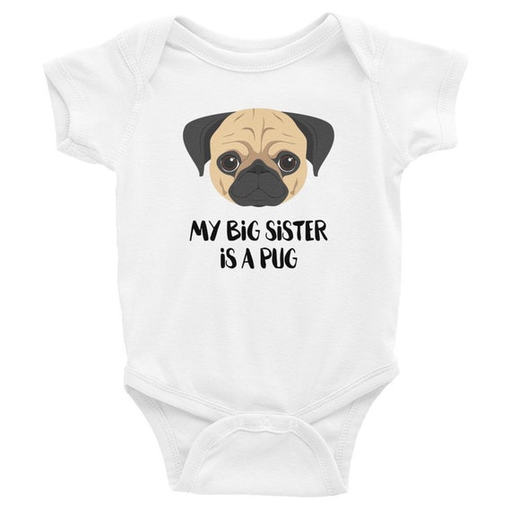 Lindo Pug Ropa De Bebe Pug Perro Bebe Regalo Etsy Lindo Pug Ropa De Bebe Pug Perro Bebe Regalo Etsy