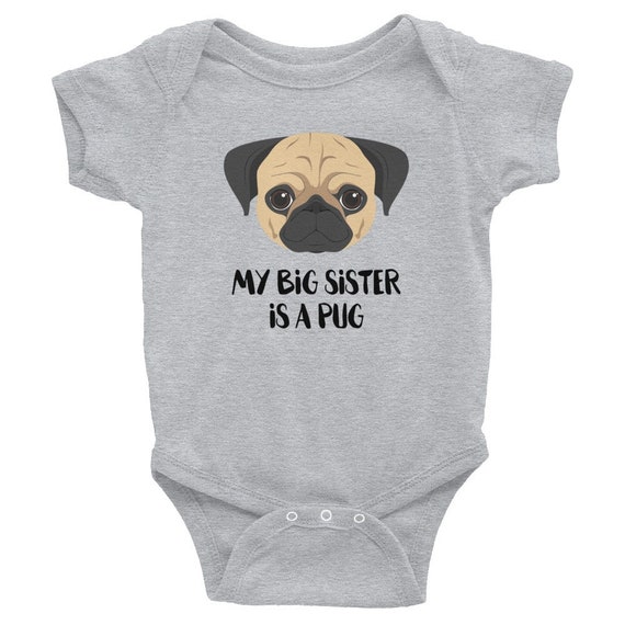 Cute Pug Baby Clothes Pug Dog Baby Gift Etsy