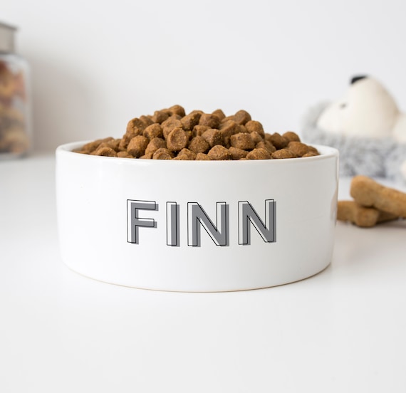 Personalized Dog Bowl Dog Bowl With Name Custom Pet Food Bowl Ceramic Dog Feeding Bowl Modern Dog Bowl Etsy
