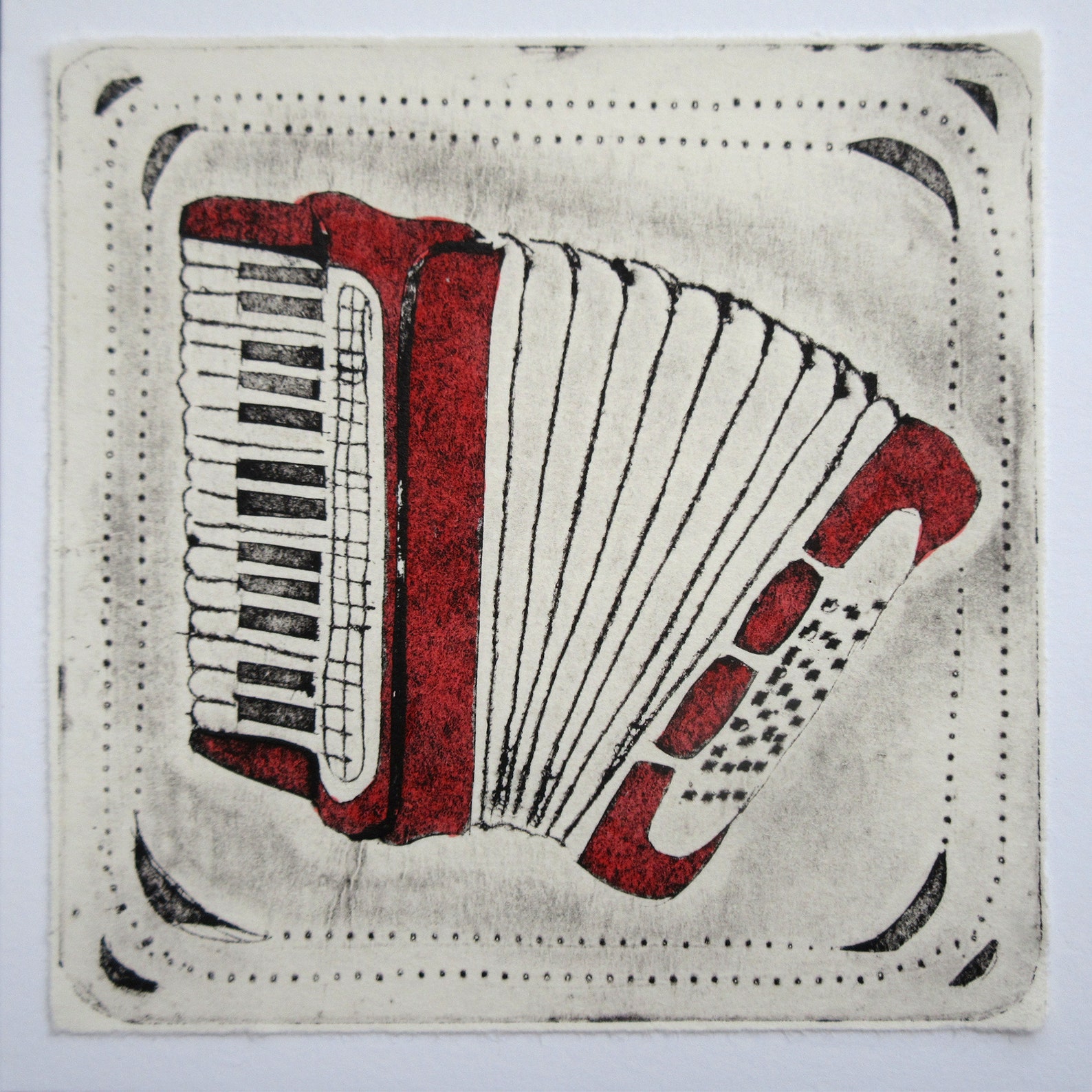 Piano Accordion Greetings Card Perfect for Accordion Player Handmade