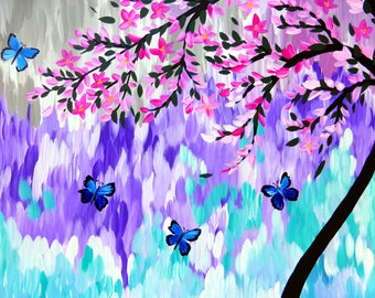現代アート「桜並木のライトアップ」（3D painting） Night Hanami in Kinugawa Onsen 2025 -Kinugawa Mangekyo