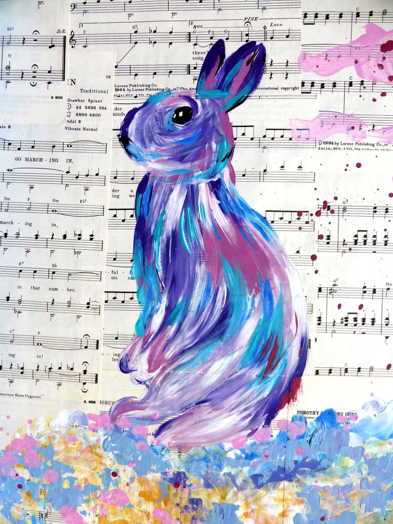 Rabbit Art, Bunny Art, Rabbits Gift, Rabbit Gifts, Art Prints, Rabbit ...