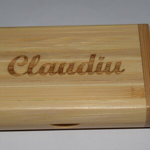 32 GB and 64 GB USB stick in maple wood, walnut, red wood or bamboo with box. image 6