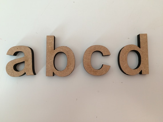 Set van 100 kleine houten letters. Kleine letters om te Etsy Nederland