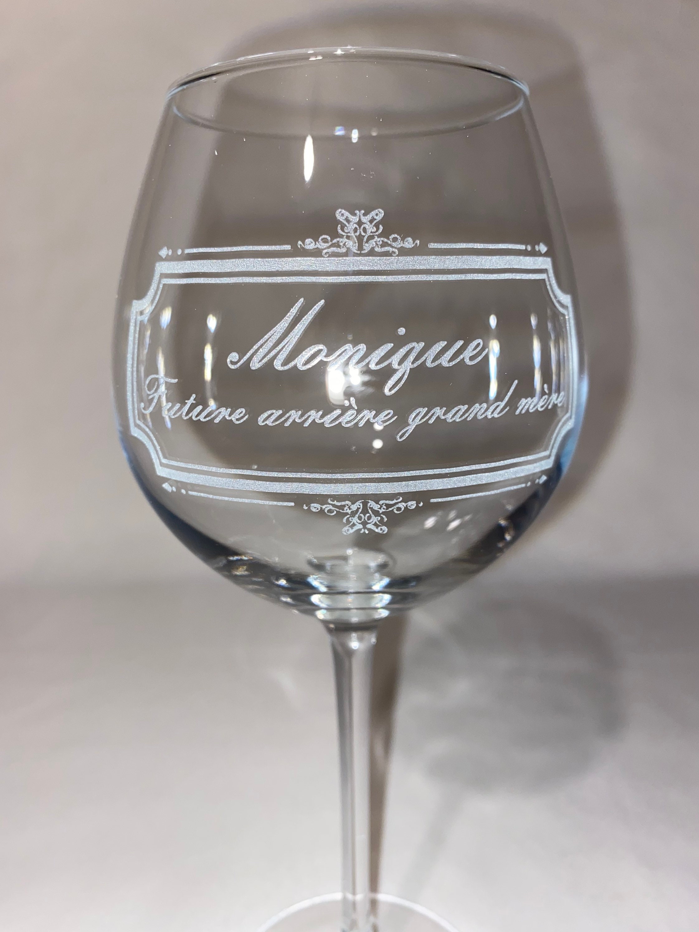 Verre a vin personnalisé avec gravure. Cadeau de mariage - Etsy France