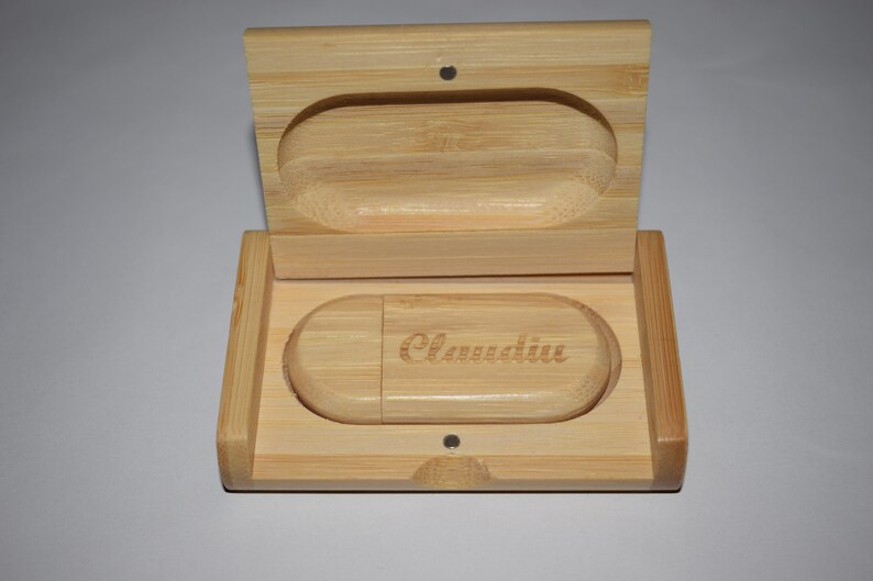 32 GB and 64 GB USB stick in maple wood, walnut, red wood or bamboo with box. image 9