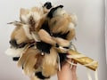 Leopard feather bouquet ,Wild Bouquet,Alternative Bridal accessory,Safari Bloom,Bridesmaid, Gatsby chic,Champagne/Brown Wedding,Golden style product logo