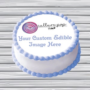 8" Circle Custom edible topper, circle cake topper, edible cake image, custom edible topper, edible photo, custom edible image, circle cake